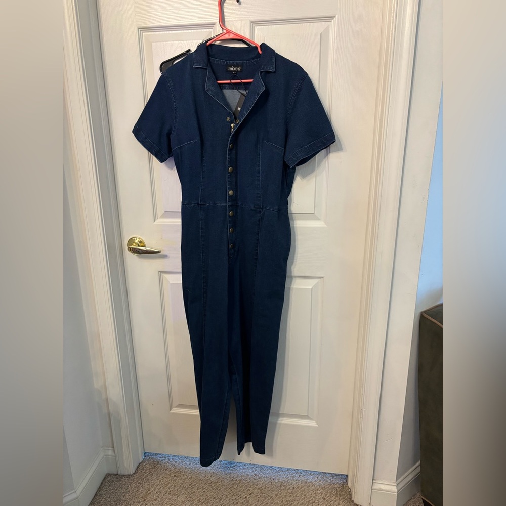 Denim Blue Jumpsuit - Picture 2 of 6